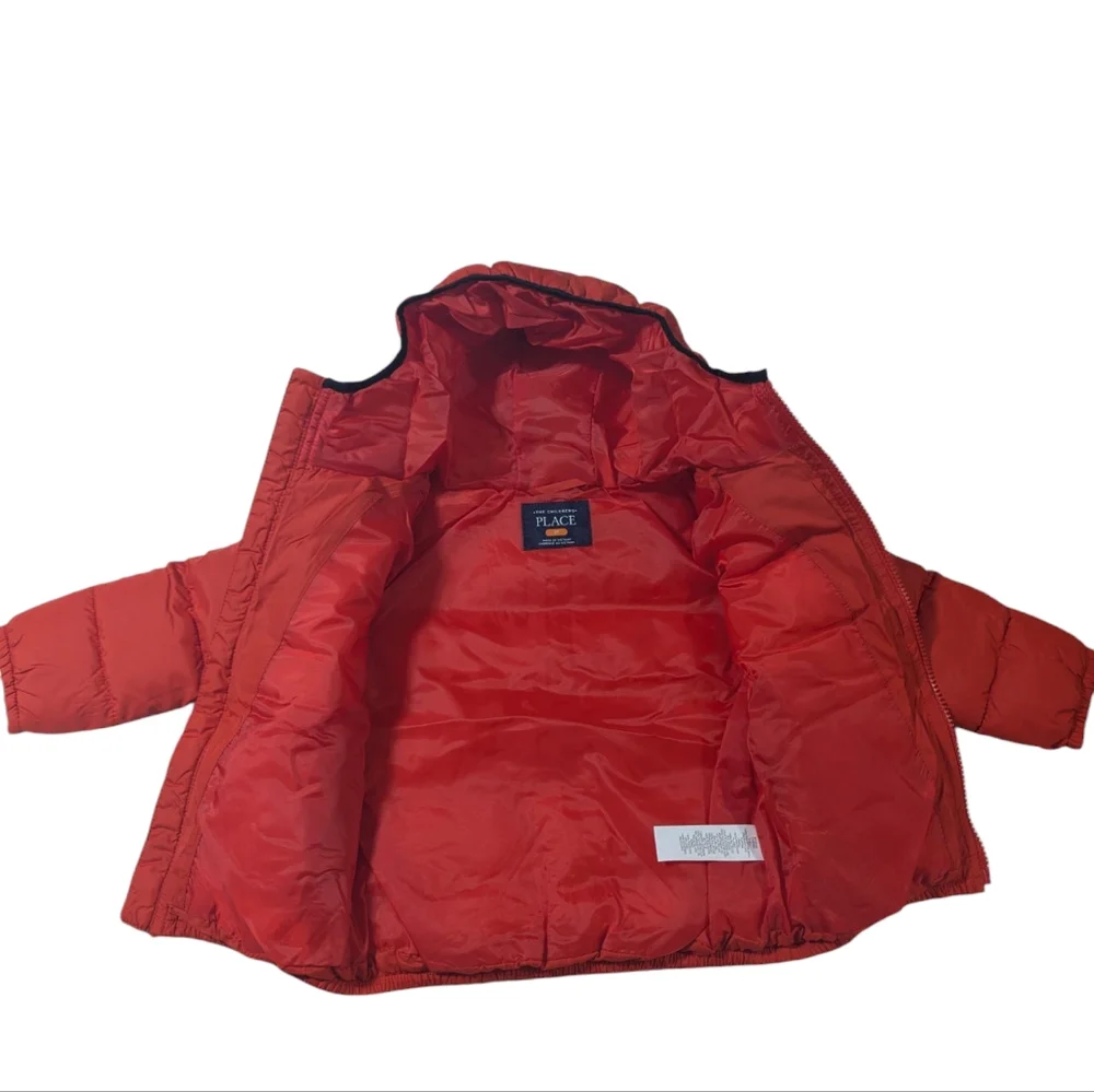 The Children's Place Red Hooded Puffer Jacket Coat Size 3T